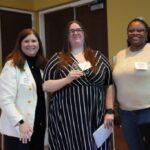Melinda Boyle-Prior receives her award from Kathy Blumenfeld