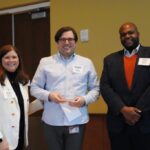 Nathaniel Javid accepts his award from Kathy Blumenfeld